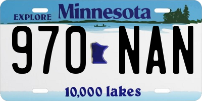 MN license plate 970NAN