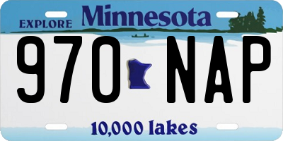 MN license plate 970NAP