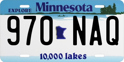 MN license plate 970NAQ
