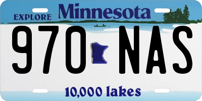 MN license plate 970NAS