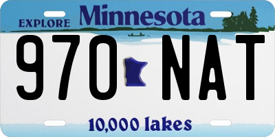 MN license plate 970NAT