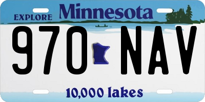 MN license plate 970NAV