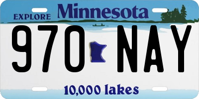 MN license plate 970NAY