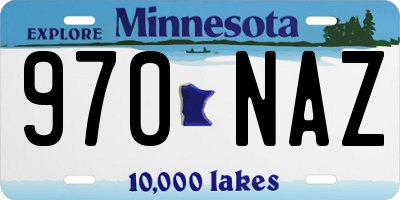 MN license plate 970NAZ
