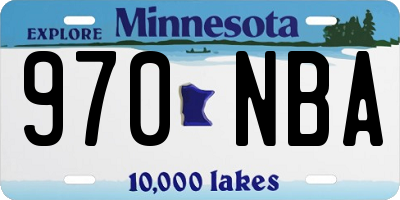 MN license plate 970NBA