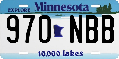 MN license plate 970NBB