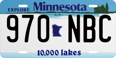 MN license plate 970NBC