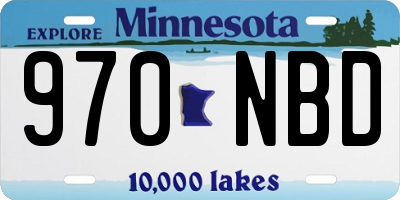 MN license plate 970NBD