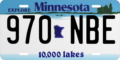 MN license plate 970NBE