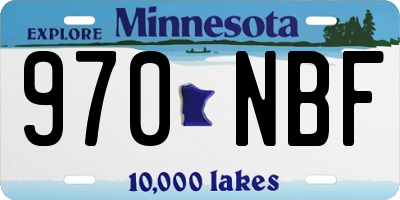 MN license plate 970NBF