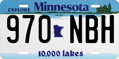 MN license plate 970NBH