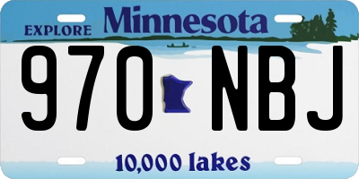 MN license plate 970NBJ