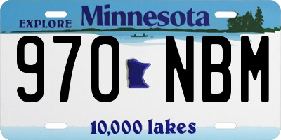 MN license plate 970NBM