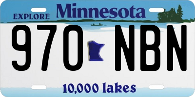 MN license plate 970NBN