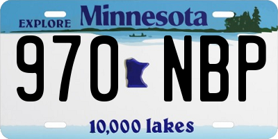 MN license plate 970NBP