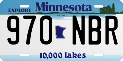 MN license plate 970NBR