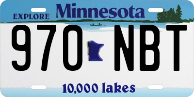 MN license plate 970NBT