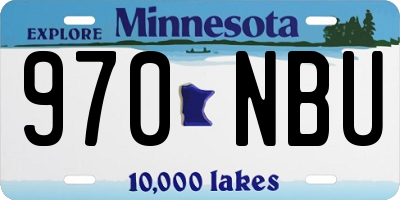 MN license plate 970NBU