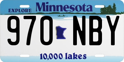 MN license plate 970NBY