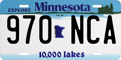 MN license plate 970NCA