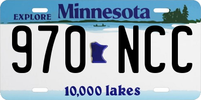 MN license plate 970NCC