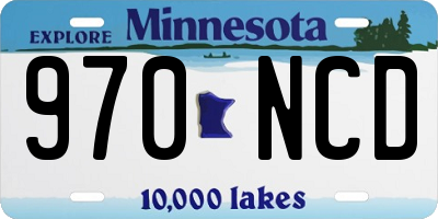 MN license plate 970NCD
