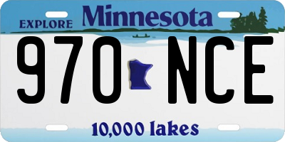 MN license plate 970NCE