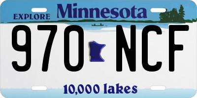 MN license plate 970NCF