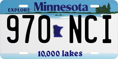 MN license plate 970NCI