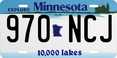 MN license plate 970NCJ