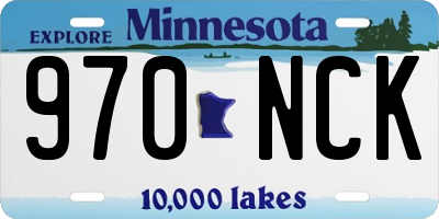 MN license plate 970NCK