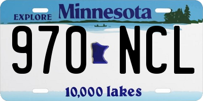 MN license plate 970NCL