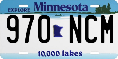 MN license plate 970NCM