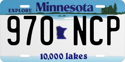 MN license plate 970NCP