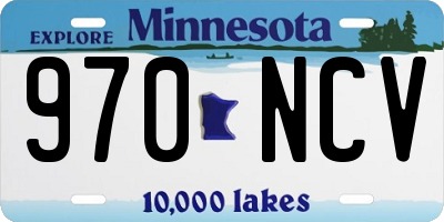 MN license plate 970NCV