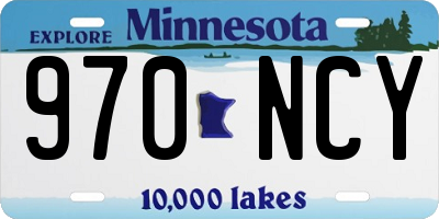 MN license plate 970NCY