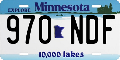 MN license plate 970NDF