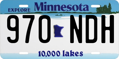 MN license plate 970NDH