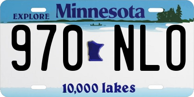 MN license plate 970NLO