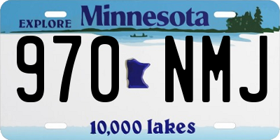MN license plate 970NMJ