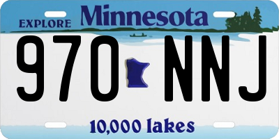 MN license plate 970NNJ