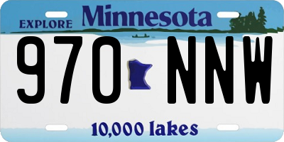 MN license plate 970NNW