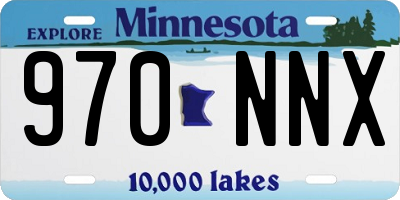 MN license plate 970NNX