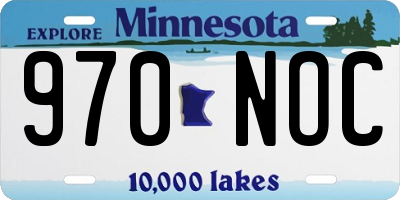 MN license plate 970NOC
