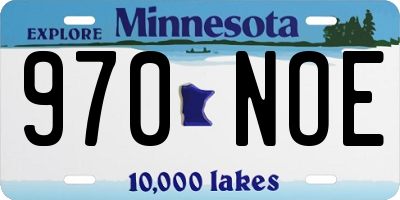 MN license plate 970NOE
