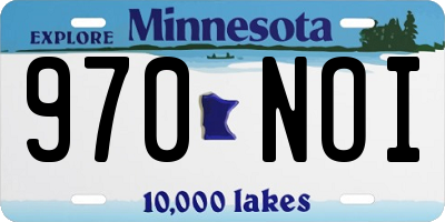 MN license plate 970NOI