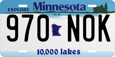 MN license plate 970NOK