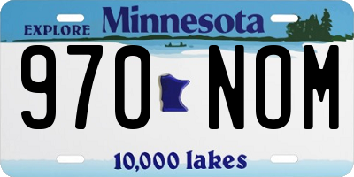 MN license plate 970NOM