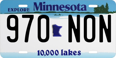 MN license plate 970NON