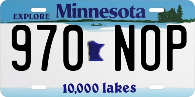 MN license plate 970NOP